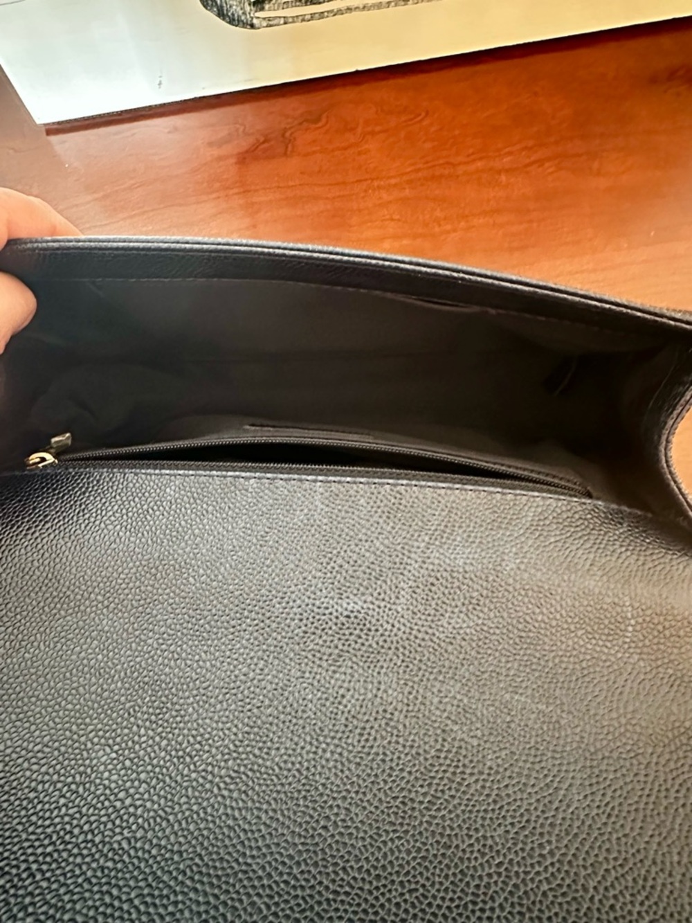 CHANEL Dark Navy Quilted Boy Flap Shoulder Bag with Gold Chain - Picture 15 of 16